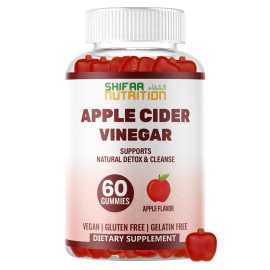 SHIFAA NUTRITION Halal Apple Cider Vinegar Gummies – 60 Counts