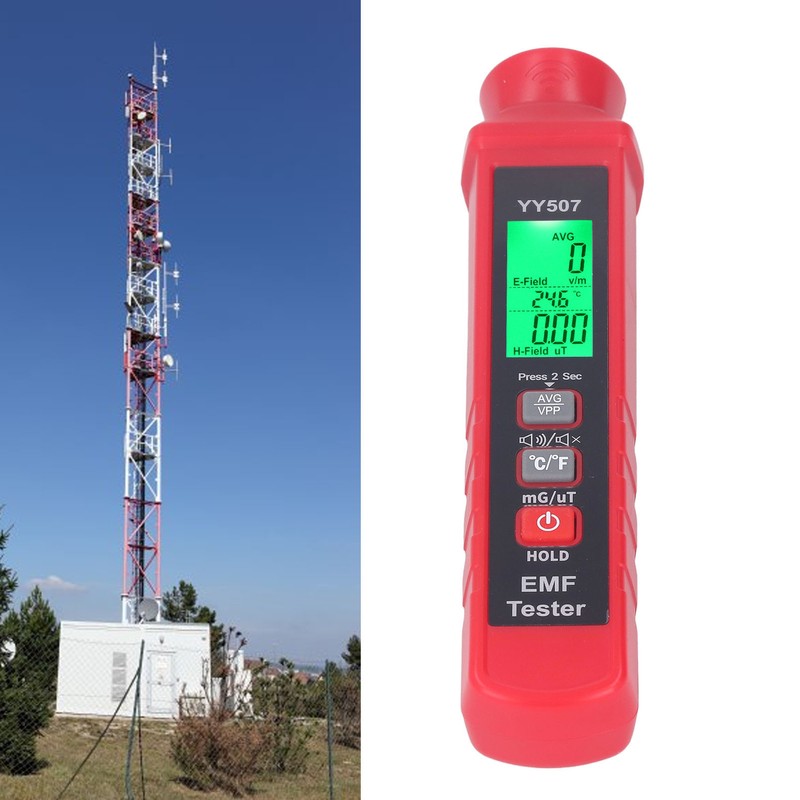 3V Electromagnetic Radiation Meter EMF Meter LCD Backlight Display Sound
