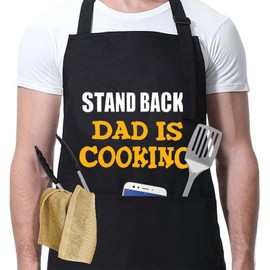 Funny Aprons for Men, Bbq Apron with 3 Pockets, Adjustable Bbq Aprons for Men Funny, Barbecue Aprons for Dad Son Father Husband, Christmas Gifts for Men