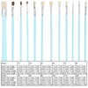 12Pcs Art Paint Brushes Drawing Fan Shaped Artist Brush Long