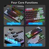 Gaming Keyboard USB 87 Keys RGB Backlit Floating Keycaps Contrast