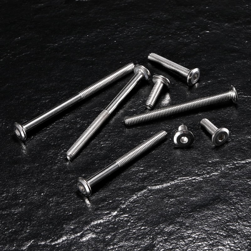 M6 x 18mm 10Pcs Flat Head Hex Socket Cap Screws