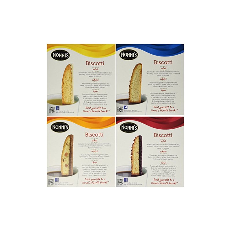 Nonni's Biscotti Variety - (Cioccolati, Limone, Originali, Turtle Pecan), 6.8
