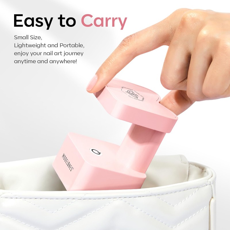 Modelones Mini UV Light for Gel Nails, Small Cure Lamp,