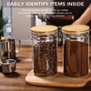 VZZNN 2 Pack Coffee Bean Storage Container with Airtight Bamboo
