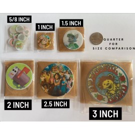 Handmade set of 12 inside out, edible paper, cupcake cookie toppers CHOOSE SIZE - 3 in