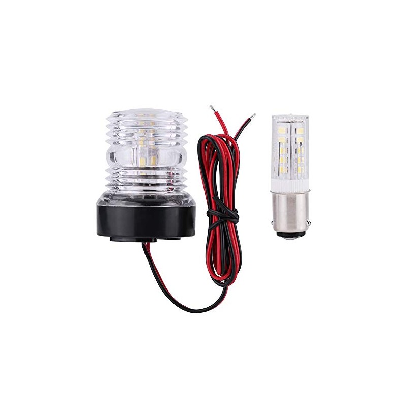 12V LED Navigation Anchor Light White 360° Boat Light Navigation