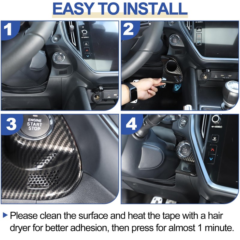 Car Engine Start Stop Button Cover Compatible with Subaru WRX