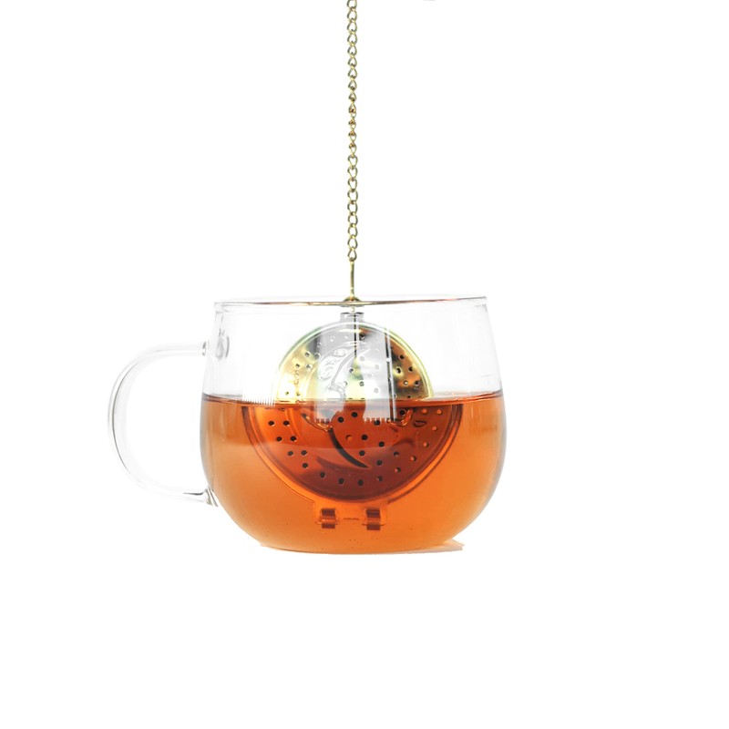 OKAYTI Gold Moon Tea Infuser - Stainless Steel Tea Strainer
