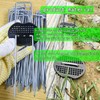 WANSRUYI 200Pcs Landscape Staples with 200 Gasket with 1Pick Hook,