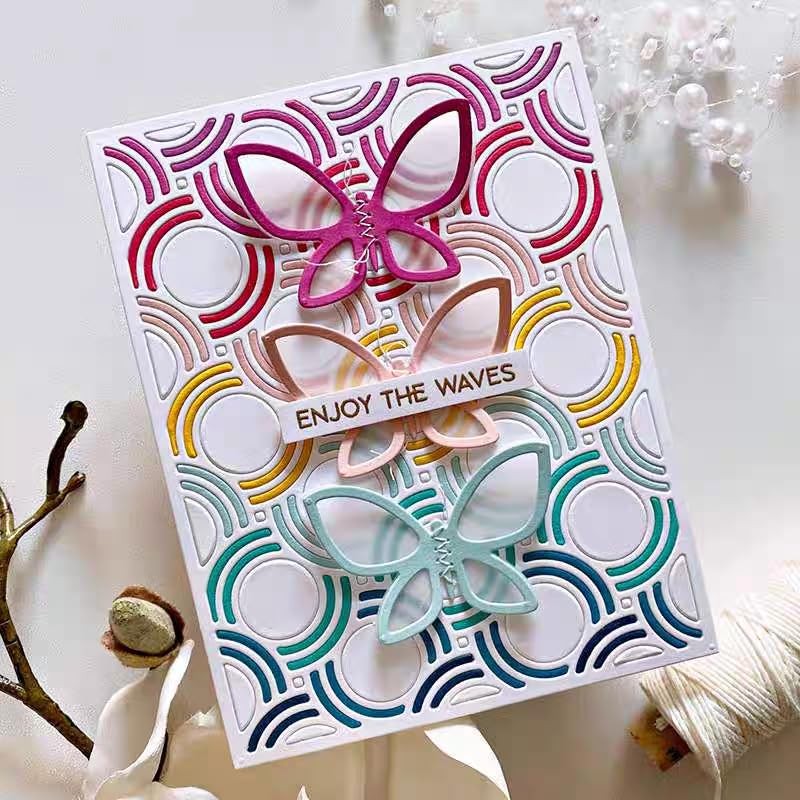 Circle Dot Background Die Cuts for Card Making Metal Cutting