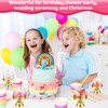 24 Pieces Plastic Mini Cake Stand with Dome Cover Chocolate