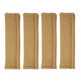 1clickautoacc 4Pc Beige Seat Belt Pads Car Safety Soft Shoulder Strap Cover Cushion Truck