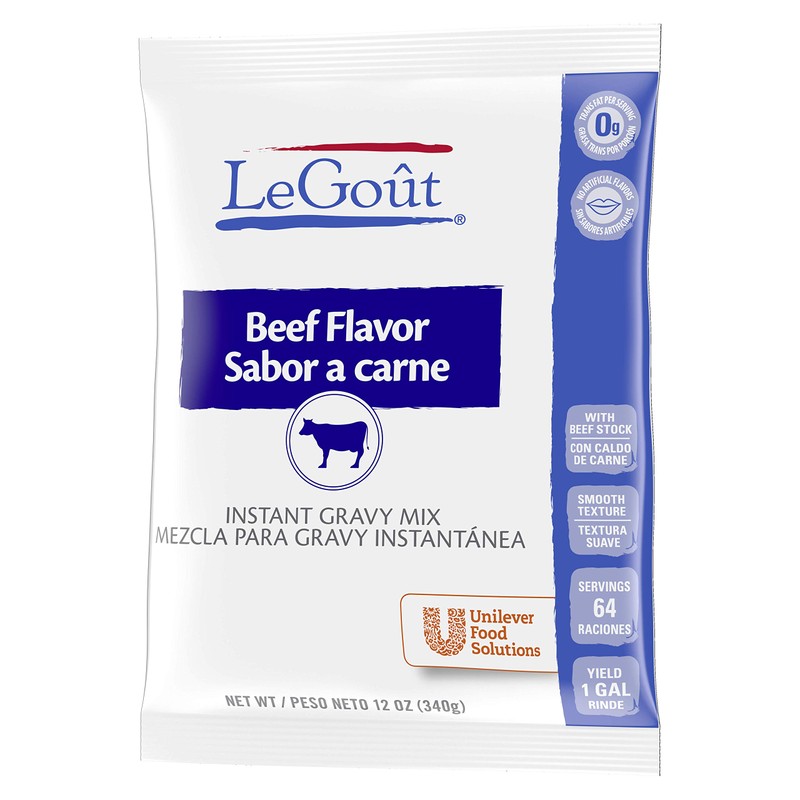 LeGout Beef Instant Gravy Mix No Artificial Flavors, 0g Trans