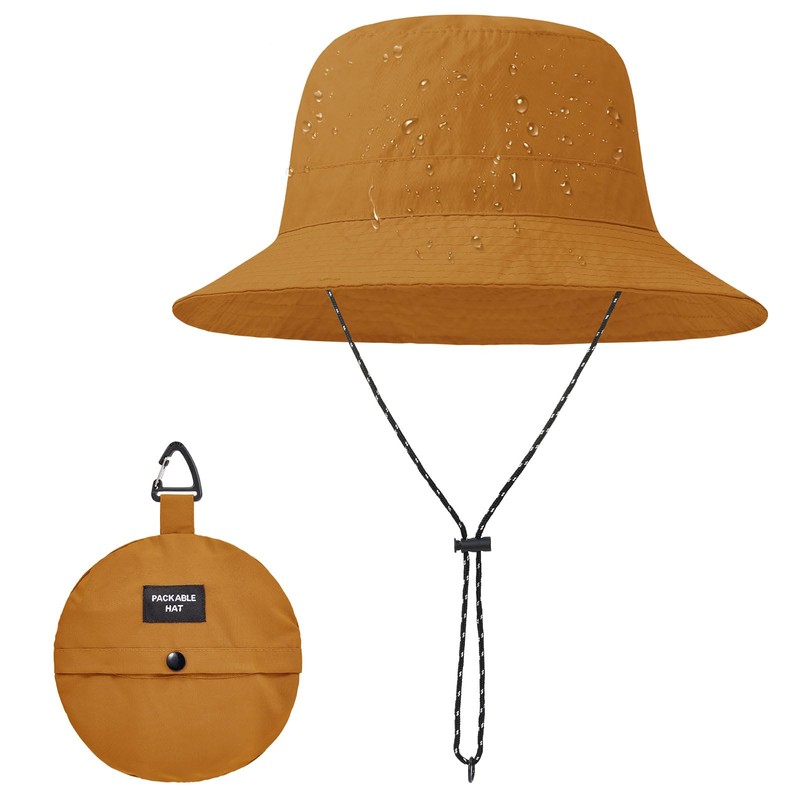 Waterproof Bucket Hat for Women Men Rain Hat Wide Brim