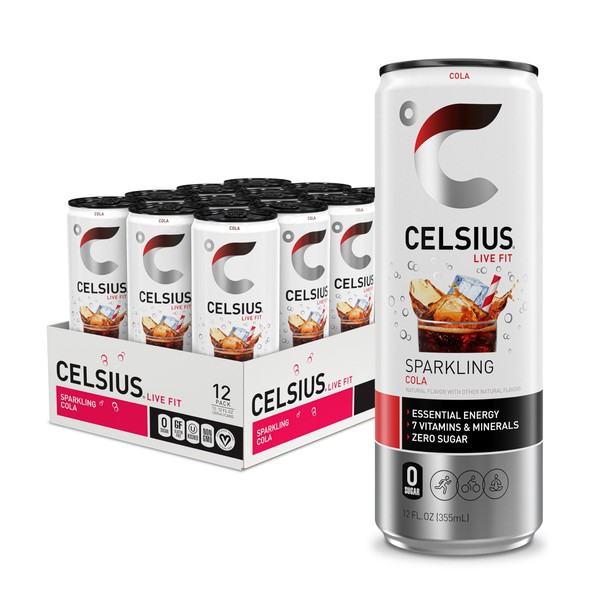 CELSIUS Sparkling Cola, Functional Essential Energy Drink 12 Fl Oz