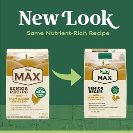 Nutro Max Senior Dry Dog Food with Farm-Raised Chicken, 25 lb Bag
