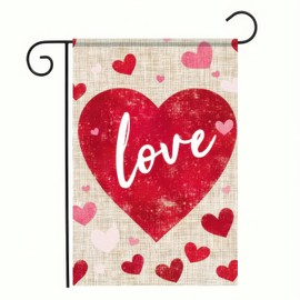 BlissYard Happy Mother's Day Garden Flag 12x18 Inch Double Sidedt Red and White Love Hearts Yard Flag Love House Banner for Holiday Welcome Yard Outdoor Flag Lawn House Home Decor Decoration