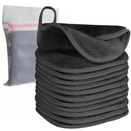 Triko 12 Pads Desmaquillantes Reutilizables de Microfibra con Bolsa de Lavado, Toallas Suaves para Limpieza Facial, Ecológicas y Prácticas