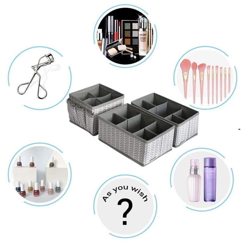 VERONLY Cosmetic Storage Bins Makeup Organizer, Adjustable Multifunction Storage Box