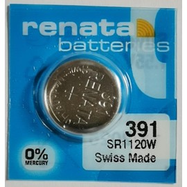 Renata Non-Rechargeable Battery, Watch, Single Cell, Silver Oxide, 50 Mah, 1.55 V, Sr55, Flat Top, 11.6 Mm Rohs Compliant: Na - 391