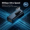 80Gbps USB C Right Angle Adapter, 240W PD Fast Charging