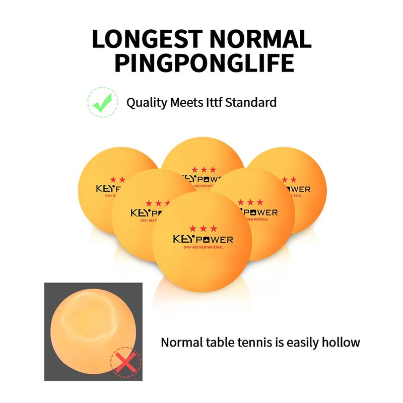 eing 3-Star Premium Quality Table Tennis, D40+ ABS Material Ping