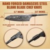 Hercules Knives Custom Hand Forged Damascus Steel Blank Blade Chef