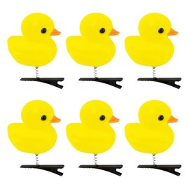 DVOFU 6Pieces Duck Hair Clips Holiday Women Men Party Decor Yellow Kawaii Cartoon Duck Hair Accessories for Adults Children Party Props