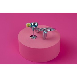 O meta[l]morphose METALMORPHOSE - Cocktail Keyring - Gift for Men and Women, Silver, One Size, Classic, silver, Classic