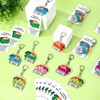 Siifert 96 Sets Dumpster Fire Acrylic Keychains Gift Bulk Appreciation