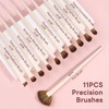 16Pcs Makeup Brush Set, Professional Face & Eye Makeup Brushes（Off