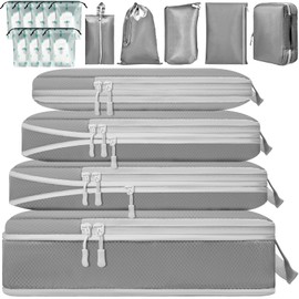 Bolsa Organizador de Viaje para Compresión, TOTEBAG 18PCS Bolsas de Viaje Organizador, Impermeable Bolsas para Viaje Organizadoras, para Maletas, Cosm