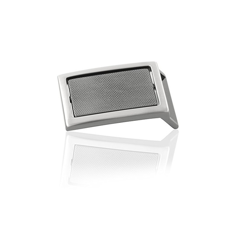 FREDERIC HERMANO Belt Buckle 35 mm Metal Silver Anthracite -