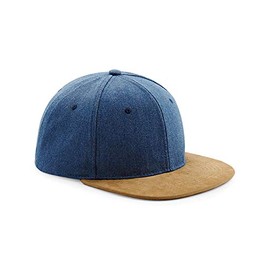 Suede Peak Snapback - Denim Blue