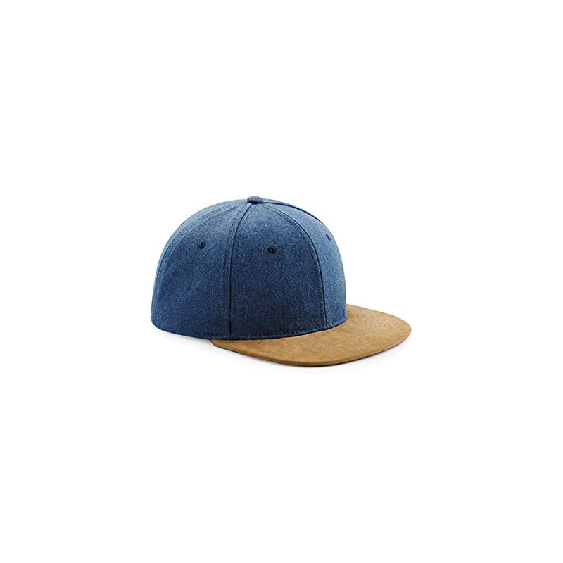 Suede Peak Snapback - Denim Blue