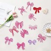 Bow Patches, 12 Pieces Pink Embroidered Patches, Bow Patch Stickers,