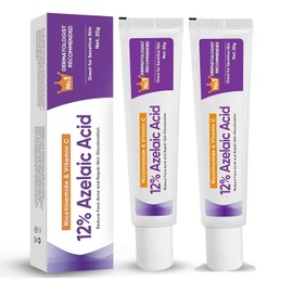 Azelaic Acid, Pack of 2 Azelaic Acid Cream, Gently and Effectively Fights Rosacea on the Face, for Balancing Skin Tone and Eliminating Acne, Blemishes, for Clear, Healthy Skin