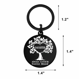 Viayen Memorial Gifts for Loss of Daughter- Sympathy Keyring for Loss of Daughter Remembrance Bereavement Memory Angel Keepsake