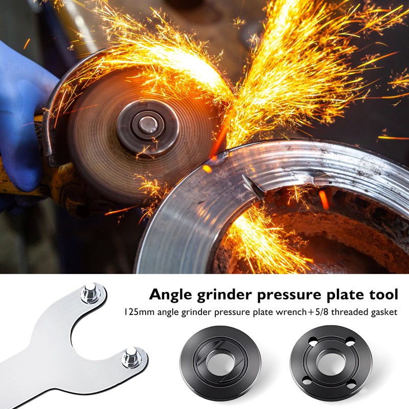 Angle Grinder Adjustable Spanner, 5/8" Angle Grinder Key, Inner and