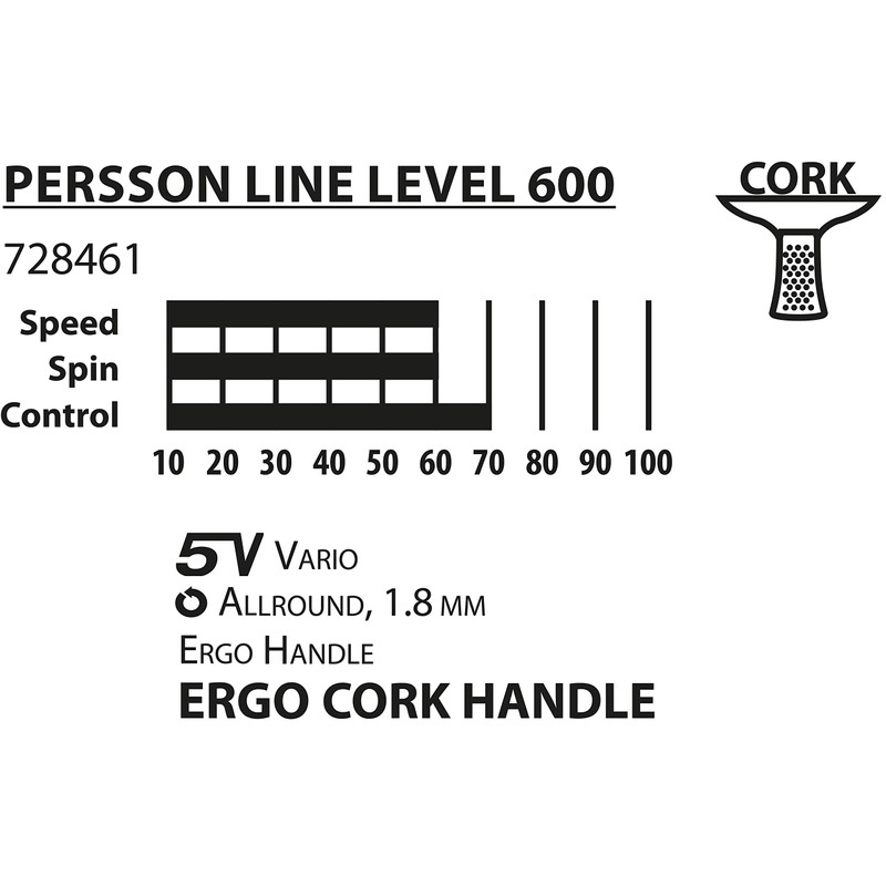 Schildkröt Tischtennis-Schläger Persson 600 mit Kork-Griff Tt, One Size