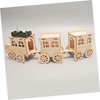 Gatuida DIY Wooden Train for Unpainted Model Train Kit Educational