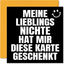 Stuff4 Funny Birthday Cards for Uncle Aunt Men Women - My Favourite - Birthday Card for Uncle Aunt from Niece 145mm x 145mm Funny Humour Bday Greeting Cards