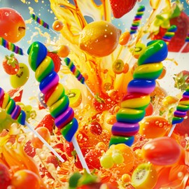 Net 1.2 LB Rainbow Twisty & Swirl Lollipops 32 Pack 0.6oz, Unicorn Candy Twist Lollipop Individually Wrapped Suckers Bulk, Lollipops Candy for Birthday, Mixed Fruit Flavor