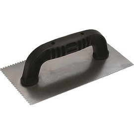 MARSHALLTOWN Economy Double Notch Trowel, 1/16 x 1/32 x 1/32 U x 3/32 x 3/32 x 3/32 V Notches, 9 x 4 Inch Flooring and Tiling Tool, Made in the USA, 234