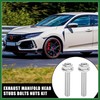 Motoforti 10pcs Stainless Steel Exhaust Manifold Bolt Stud Hardware for