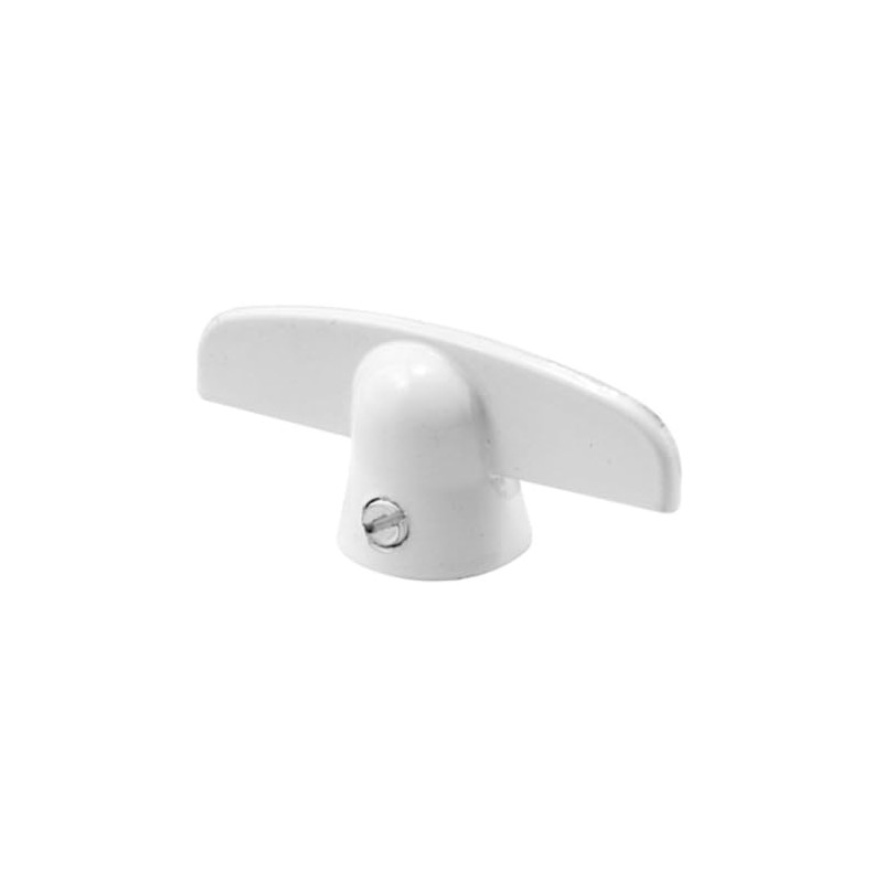 CRL White T-Crank Window Handle With 3/8" Spline Size for