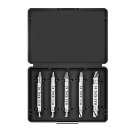 CHENLONB Tanned Screw Remover Extractor, Screw Extractor, Dedicated Tool, Repair Tool Set of 5, Storage Case Included