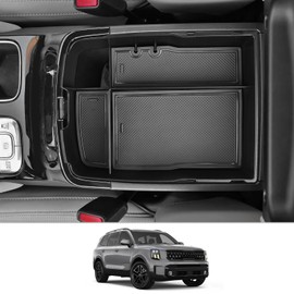 CDEFG for 2020-2024 Telluride Center Console Organizer Tray for Telluride 2024 2023 2022 2021 2020 Armrest Tray Storage Box Insert Tray Coin Container Telluride Accessory (Without Coin Holder)