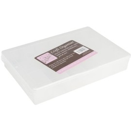 docrafts Anita's Plastic Craft Organizer 10.5"X7"X1.75"-Clear with 17 Compartments